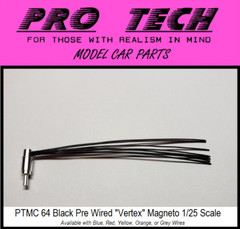 PTMC 64 BLK Wired Vertex Magneto Machined Aluminum 1:25 LBR Model Parts PRO TECH