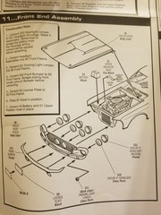 67 Ford Mustang Shelby GT350 FRONT FASCIA / GRILLE from AMT 1:25 Model Kit 1967