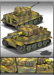 Academy #13314 1/35 German Tiger I “Late Version” Plastic Model Kit -Iconic WWII