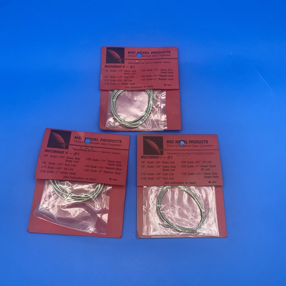 MSC Model Products- Multibraid 1 – 2′ Lot Of 3