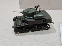 Academy Hobby Model Kits 1/35 Scale U S M3A1 Stuart Light Tank 1398 NEARLY BUILT