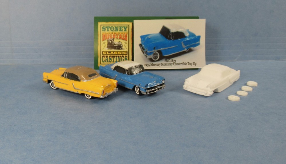 New! SMC-873 1955 Mercury Monterey Conv. Top Up HO-1/87th Scale White Resin Kit