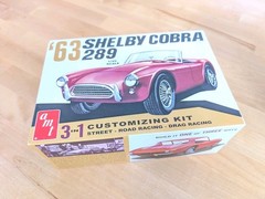 1963 SHELBY COBRA 289 3N1 MODEL KIT AMT ROUND 2 1/25 SCALE NEW IN OPEN BOX LOOK!