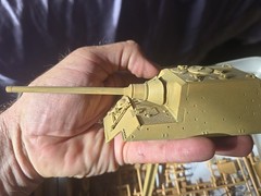 Pre Owned Tamiya 1/48 Jadgtiger Partially Assembled And Painted BUILDERS SPECIAL