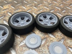 Resin 21/20 Inch 80s Camaro/Monte Carlo Model car Wheels/Tires 1/24 1/25 scale