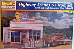 Revell 1/25 Highway Scenes 57 Nomad Gas Service Station Diorama Model Kit SEALED
