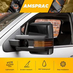 Tow Mirror Caps Fit for for Chevy Silverado GMC Sierra 2014-2019,23444125 234441
