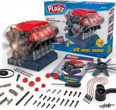Realistic V8 Engine Model – Battery-Powered STEM Educational Kit for Ages 12+