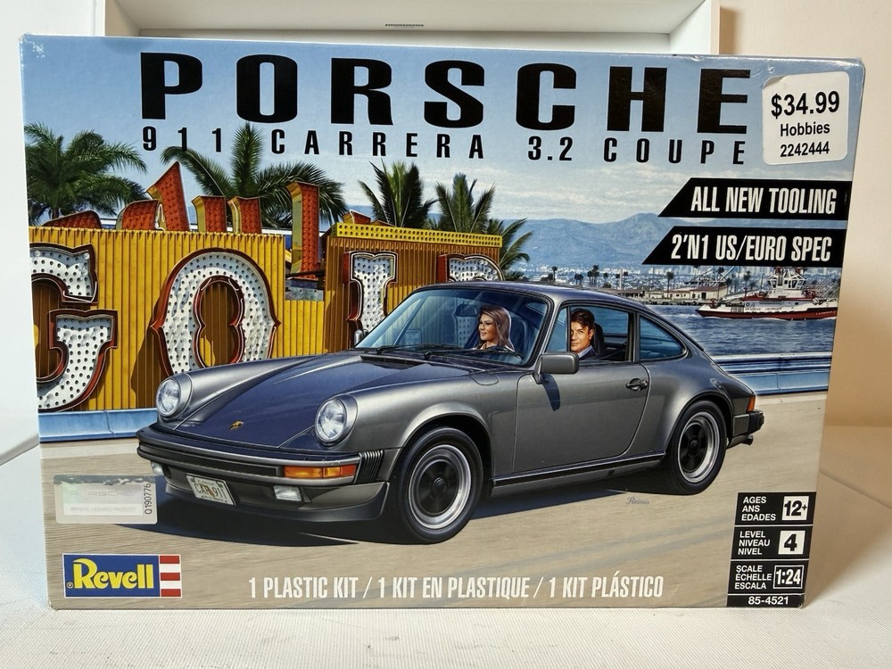 🔥Revell Porsche Model Kit 3.2 Grey Silver New Sealed Box 1:24 Toy Collectible🔥