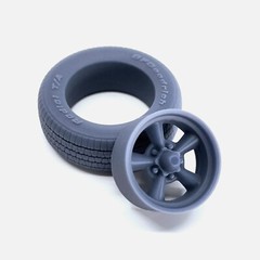 1/24 Resin 15 inch Torq Thrust D Wheels, BFGoodrich Radial T/A Tires, and Brakes