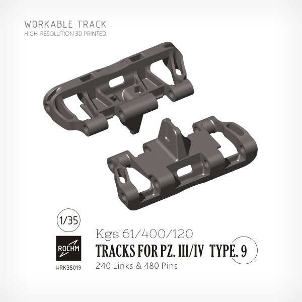 ROCHM 1/35 Kgs 61/400/120 Workable Tracks for Pz.III/IV Type.9