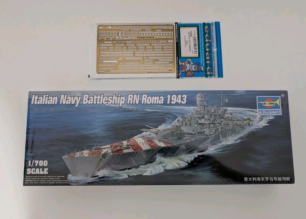 Trumpeter 1/700 05777 Italian Battleship RN Roma 1943 Model Kit New Sealed