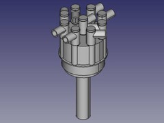 2 off, 3D Print, Model Car Distributor, Tall, V8, 90 Deg. Boots, Various Scales