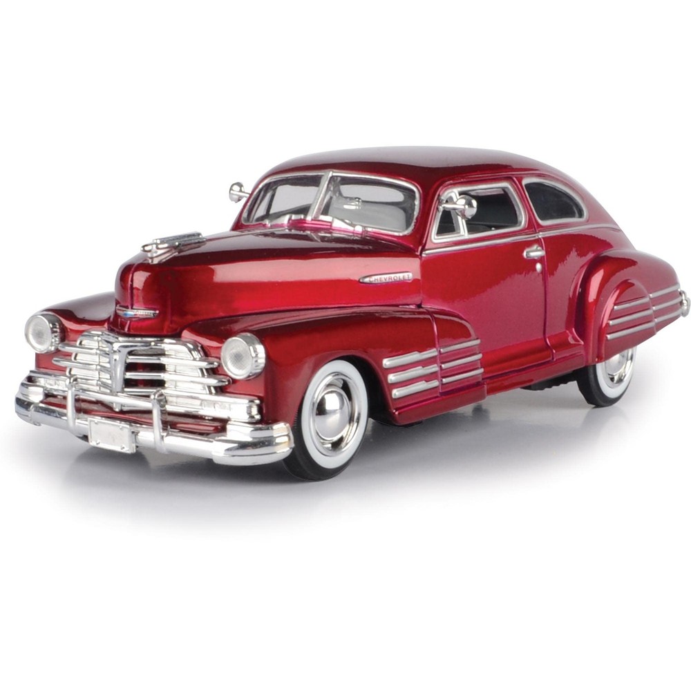 1948 Chevy Aerosedan Fleetline, Red – Motormax Premium 8x3x2.5 inches,