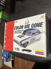 Lindberg Color Me Gone 1964 Dodge 330 Super Sport 1/25 Scale Car Model Kit New!
