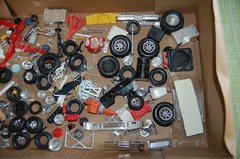 Vintage Junkyard Lot Of Misc. Model Kit Parts See Description Photos tires wheel