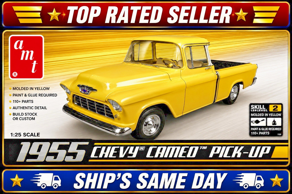 AMT 1/25 1955 Chevy Cameo Pick Up Truck #633-FACTORY SEALED BOX/NEW/FAST SHIP!