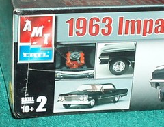 AMT 1963 CHEVY IMPALA SS HARDTOP PLASTIC MODEL KIT 1/25 SKILL LEVEL 2 OB