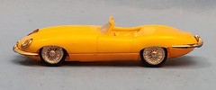 ZEE. Jaguar XKE Conv. All Plastic. 2 Screw Base. FRICTION MOTOR, Works 1/43