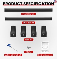 300lbs Roof Rack Cross Bars Compatible with Subaru Crosstrek 2024 2025 2026