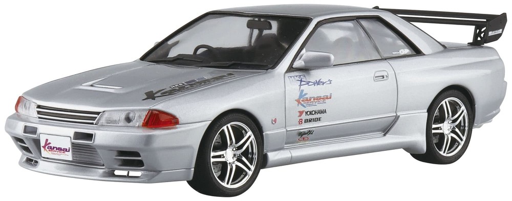 Aoshima 1/24 Scale Model Tuned Car Kit HKS Kansai Nissan Skyline GT-R R32 BNR32