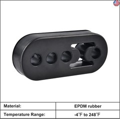 EVIL ENERGY Exhaust Hanger Rubber Adjustable Insulator Bushing Mount 4 Holes