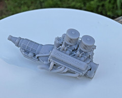 1 25 Scale Nitrous Chevrolet 283 Engine Custom Chevy V8 Small Block Motor
