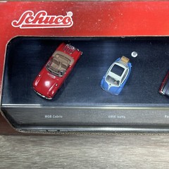 SCHUCO Limited Edition 1:72 4-pack BMW, Capri, Ford, MGB