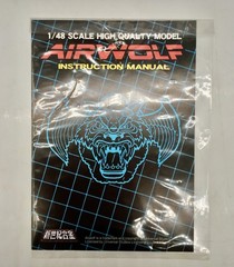 【Brand New】 Airwolf Cobalt Blue 1/48 Diecast Model Aoshima Matte Body Weathered
