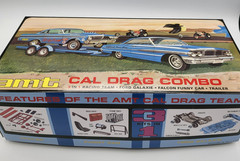 1:25 AMT CAL DRAG COMBO Ford Galaxie Falcon FC Trailer Plastic Model Kit new