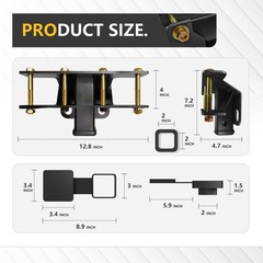 Trailer Hitch Receiver for Jeep Wrangler JL Accessories with Cover Compatible…