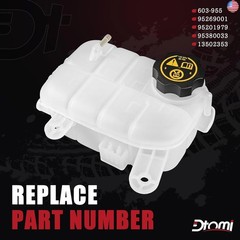 Engine Coolant Reservoir Tank With Cap, Radiator Overflow Tank Compatible With