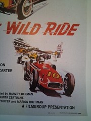 Very cool vintage 1950’s THE WILD RIDE hot rod poster 30 yr old reprint GREAT