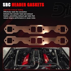 SBC Header Gaskets, Oval Port Copper Header Exhaust Gasket Seals Compatible with