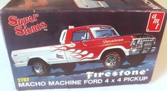 Original AMT 2707 Firestone Super Stones Macho Machine 1978 Ford 4×4 Pickup 1/25