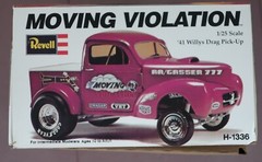 ‘41 Willys Gasser Pick-Up Vintage Drag car 1/25 Model Kit NOS 1997 open