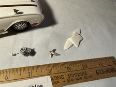 Vintage AMT 1961 Plastic Model Styline Kit Ford Thunderbird T-Bird Built Custom