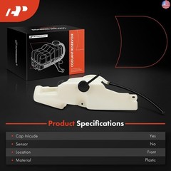 A-Premium Engine Coolant Overflow Recovery Reservoir Tank [with Cap &