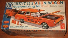 AMT 1963 Chevy II Nova Station Wagon Kit #8-743 Orig Built in Box No Engine 63