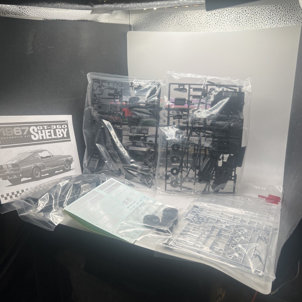 1967 Shelby GT-350 Mustang Model Kit by AMT 1:25 Scale Open Box Complete