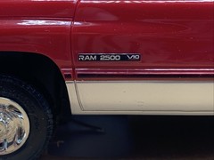 AMT ERTL Dealer Promo Car 1994 Dodge Ram 2500 Pick Up Flame Red/Silver #6194