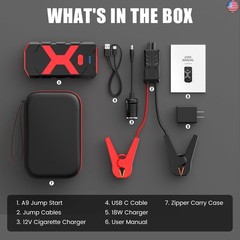BOOKOO Jump Starter 20,000 mAh for Car/Boat/Lawnmower(2000A 8.0L Gas/6.5L