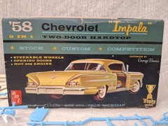 George Barris 1958 Chevrolet Impala AMT 1:25 Model Car Kit 2758 Vintage ~ Trophy