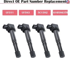 Set of 4 Ignition Coil Pack Spark Plugs Fits for Honda Accord CRV Civic SI