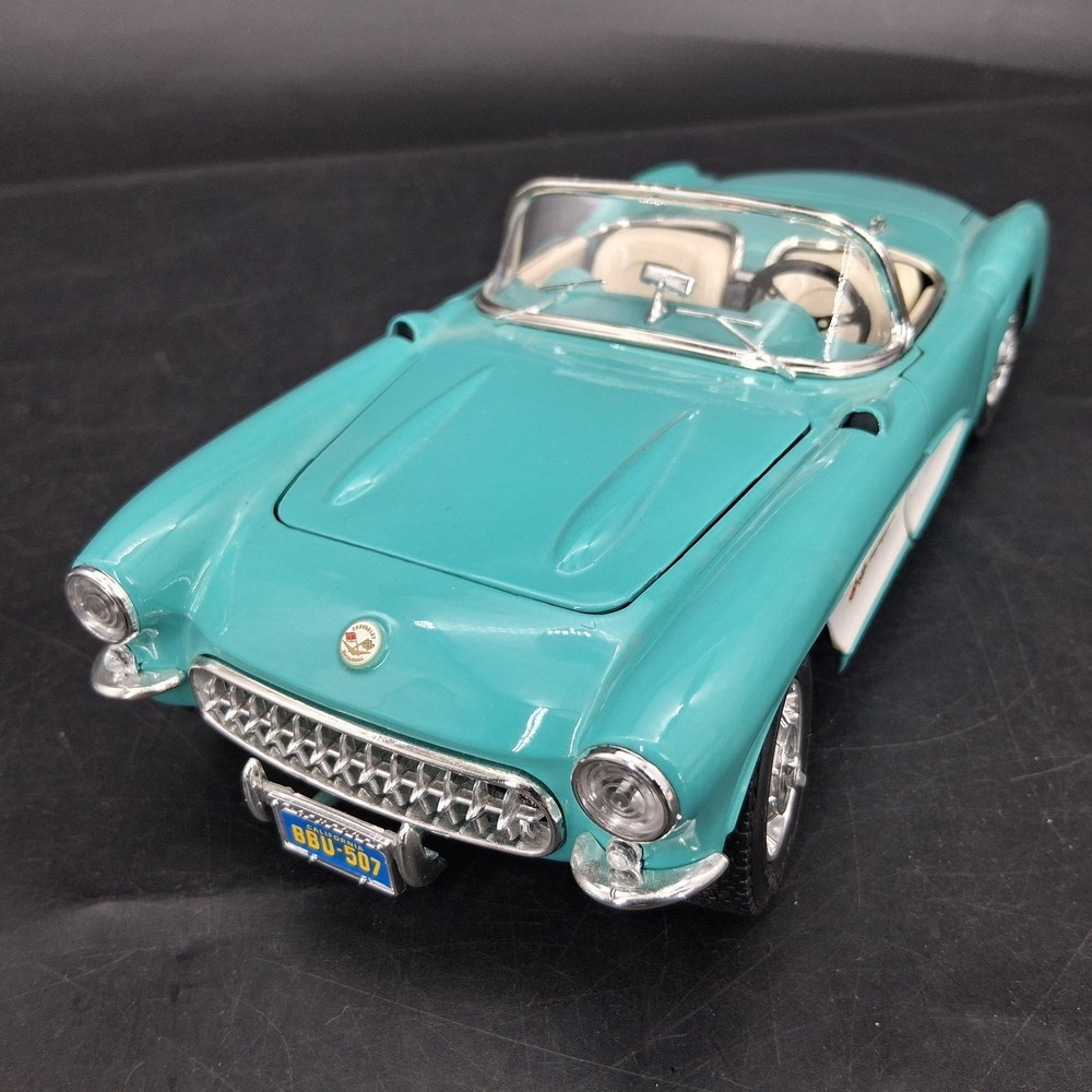 Chevy 1957 Teal Corvette Chevrolet Built Model Classic Made in Italy – No Box