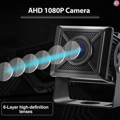 AHD1080P Wired Backup Camera with 7” Touch Screen Monitor, Rear View Camera