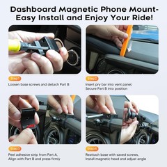 Sunsdrew Magnetic Phone Mount Toyota Tacoma 3rd Gen 2016-2023 Dashboard Phone Ho