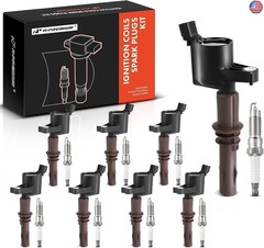 A-Premium Ignition Coils and Spark Plugs Kits Compatible with Ford F-150,