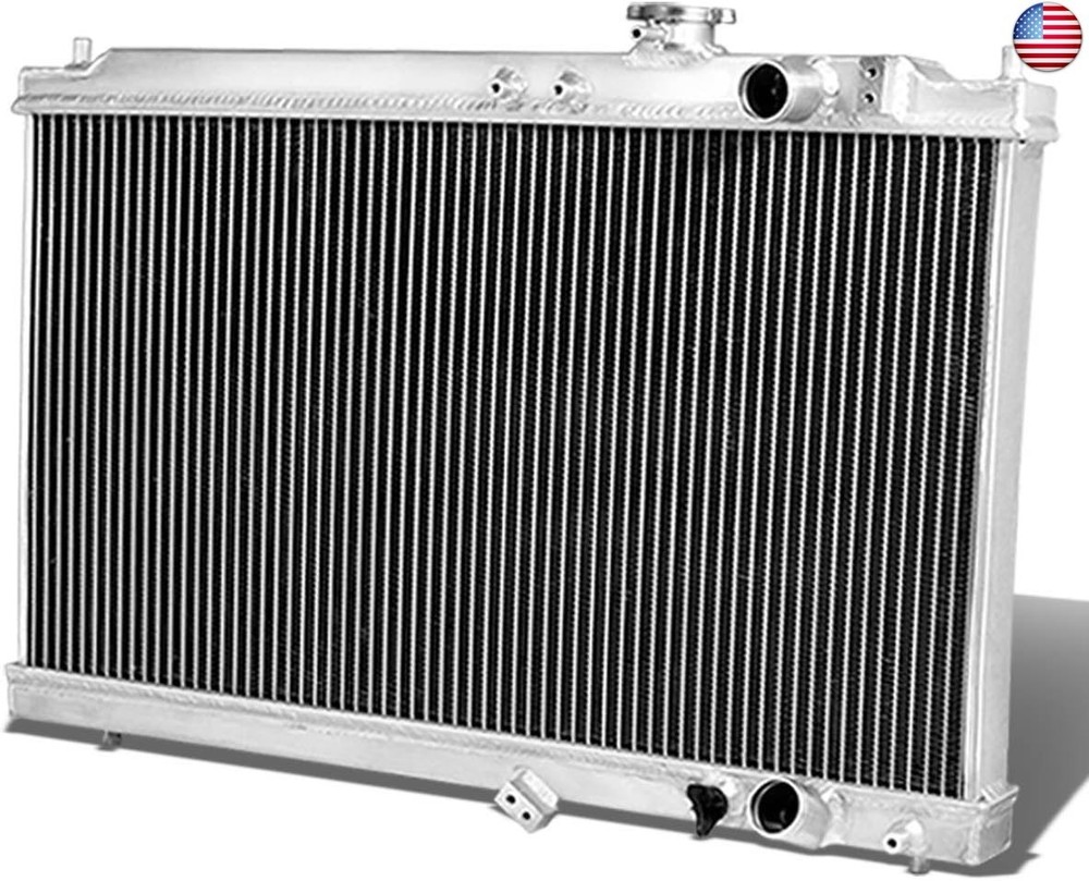 DNA Motoring RA-AI94-MT-2 2-Row Full Aluminum Radiator, 1 Pack,Metallic