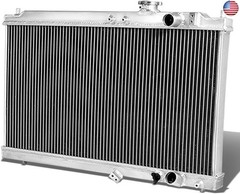 DNA Motoring RA-AI94-MT-2 2-Row Full Aluminum Radiator, 1 Pack,Metallic